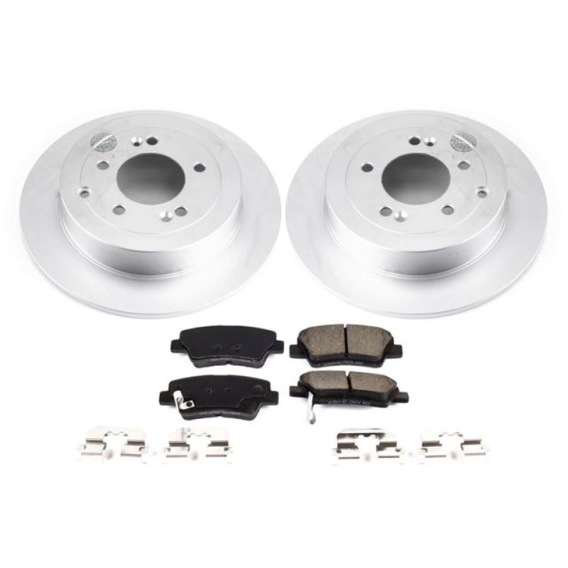 Power Stop 16-18 Hyundai Tucson Rear Z17 Evolution Geomet Coated Brake Kit - eliteracefab.com