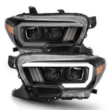 Load image into Gallery viewer, ANZO 2016-2017 Toyota Tacoma Projector Headlights w/ Plank Style Switchback Black w/ Amber - eliteracefab.com