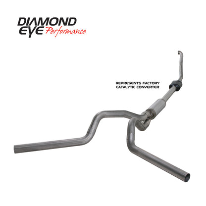 Diamond Eye KIT 4in TB MFLR RPLCMENT PIPE DUAL SS 94-97 5 7 3L F250/F350 PWRSTROKE NFS W CARB STDS Diamond Eye Performance