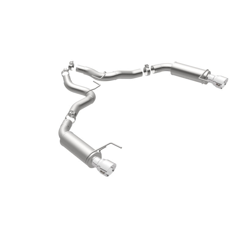 MagnaFlow Axle Back, SS, 3in, Competition, Dual Split Polished 4.5in Tip 2015 Ford Mustang GT V8 5.0 Magnaflow