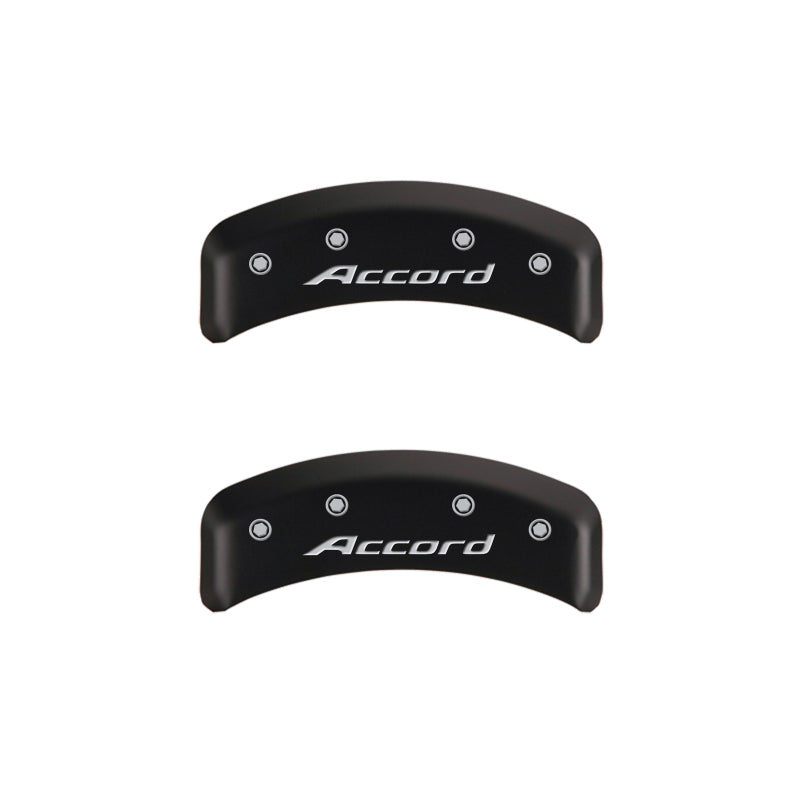 MGP 4 Caliper Covers Engraved Front Accord Engraved Rear Accord Red finish silver ch MGP