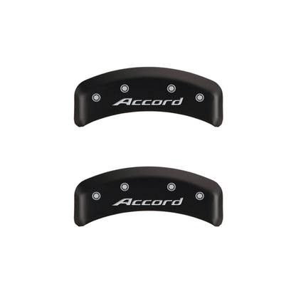 MGP 4 Caliper Covers Engraved Front Accord Engraved Rear Accord Red finish silver ch MGP