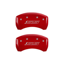 Load image into Gallery viewer, MGP 4 Caliper Covers Engraved Front &amp; Rear Gen 5/SS Red finish silver ch MGP