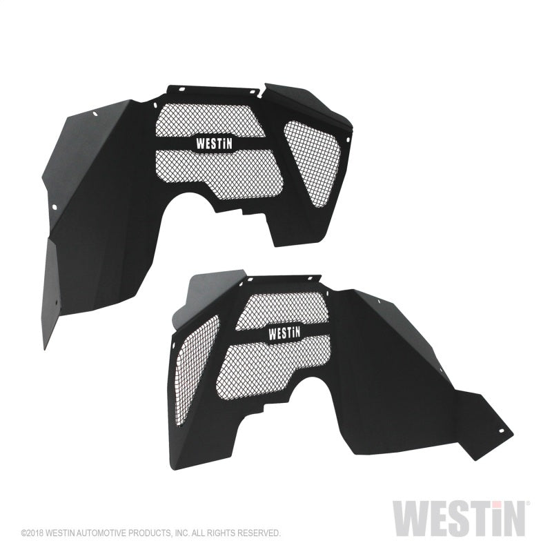 Westin 07-18 Jeep Wrangler JK Inner Fenders - Front - Textured Black - eliteracefab.com