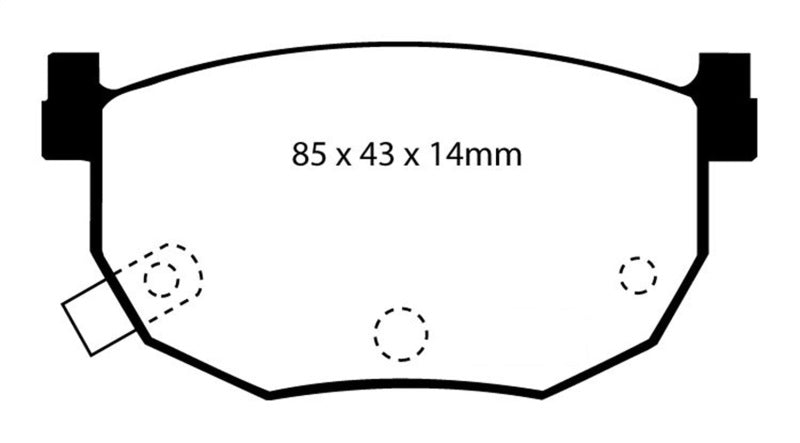 EBC 99-01 Hyundai Elantra 2.0 Yellowstuff Rear Brake Pads - eliteracefab.com