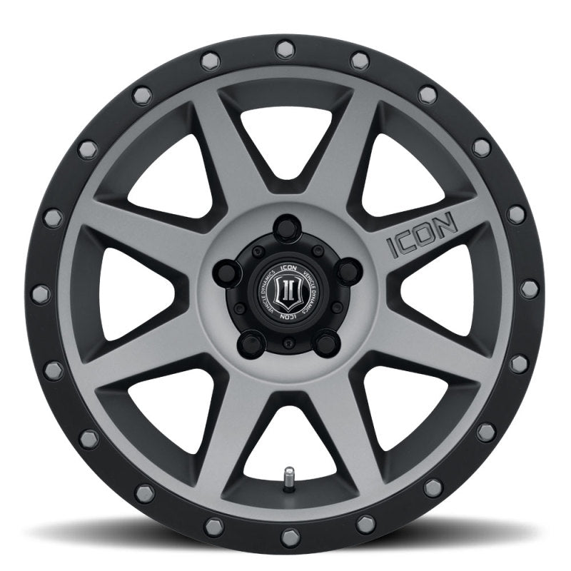 ICON Rebound 17x8.5 5x5.5 0mm Offset 4.75in BS 77.9mm Bore Titanium Wheel - eliteracefab.com