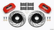 Load image into Gallery viewer, Wilwood DPHA Front Caliper &amp; Rotor Kit Drill Red Honda / Acura w/ 262mm OE Rotor - eliteracefab.com