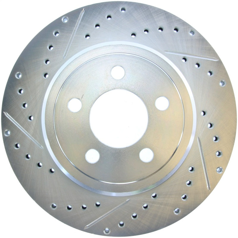 StopTech Select Sport 2011-2012 Dodge Challenger RT Drilled and Slotted Rear Right Brake Rotor - eliteracefab.com