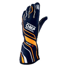 Load image into Gallery viewer, OMP One-S Gloves Navy Blue/Forange - Size S Fia 8556-2018