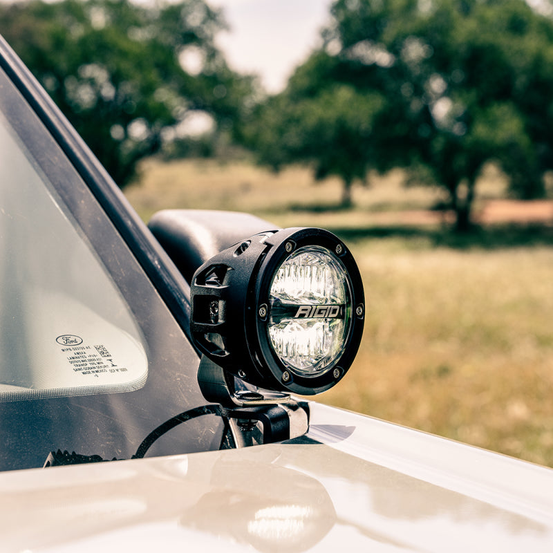 Rigid Industries 2021 Ford Bronco A-Pillar Light Mount Kit (Incl. 4In 360-Series Drive) - eliteracefab.com