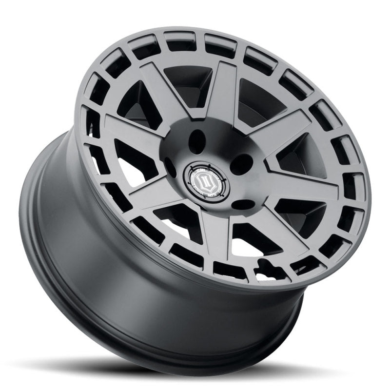 ICON Alloys Compass 17x8.5 6x5.5 0mm 4.75" Backspacing Satin Black Wheel - 3217858347SB
