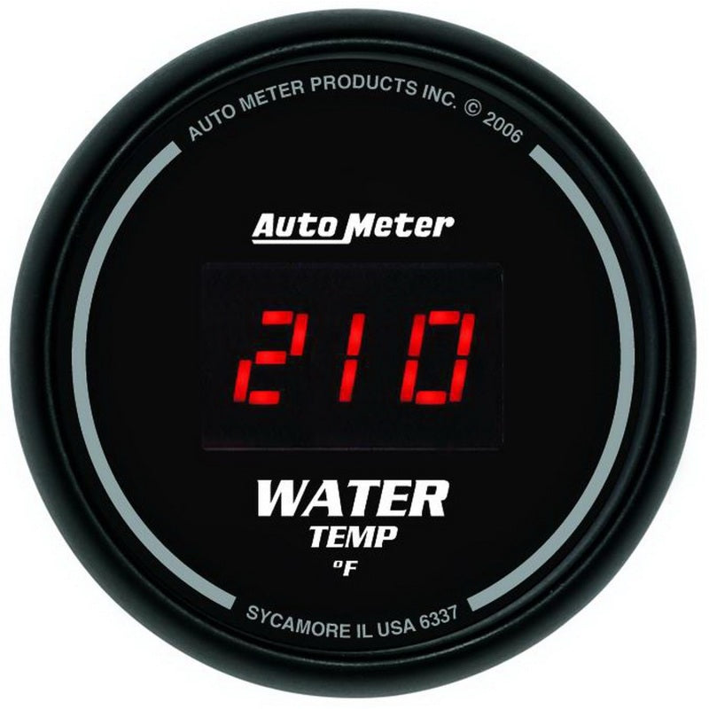 Autometer Black 0-300 F Digital Water Temp Gauge.