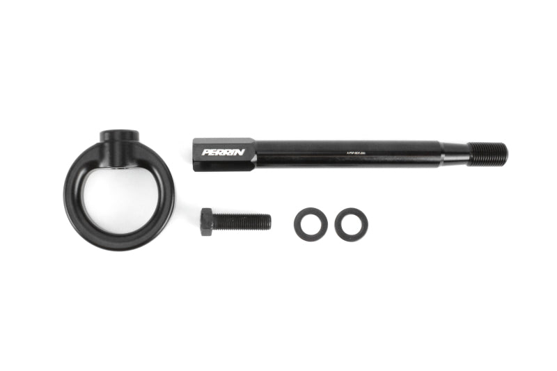 Perrin 08-14 Subaru WRX/STI Tow Hook Kit (Front) - Flat Black - eliteracefab.com