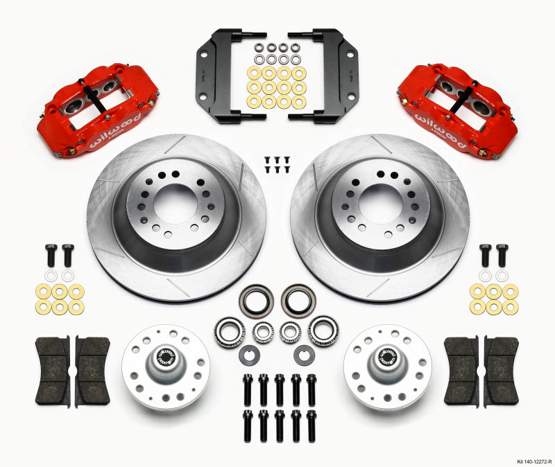Wilwood Narrow Superlite 6R Front Hub & 1PC Rtr Kit 12.88in-Red Magnum Force Drop Spindle Wilwood