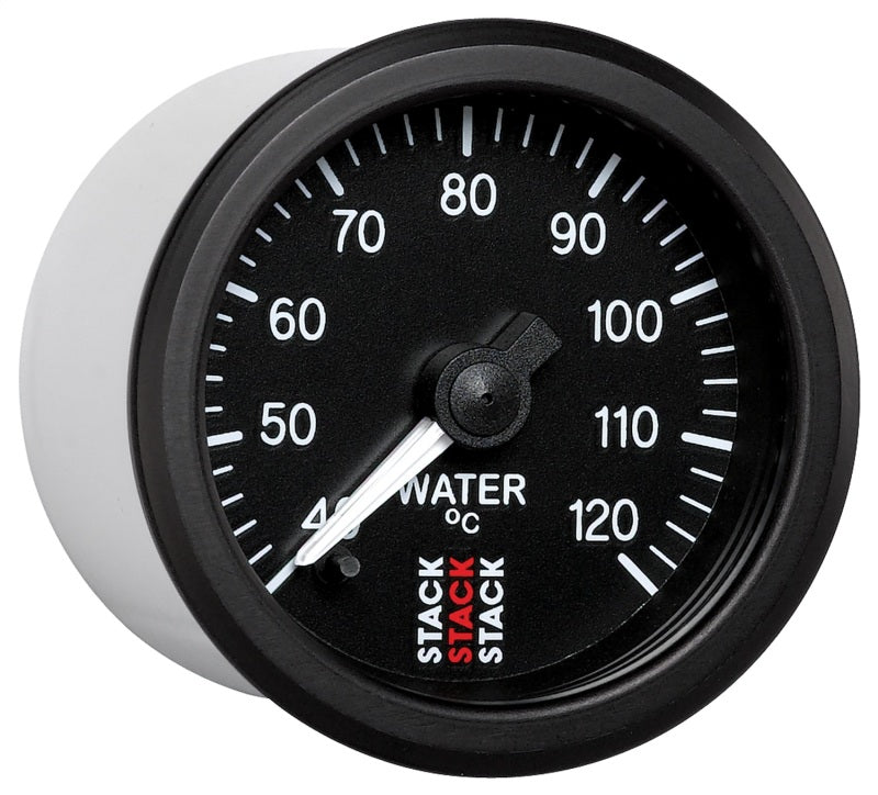 Autometer Stack 52mm 40-120 Deg C 1/8in NPTF Male Pro Stepper Motor Water Temp Gauge - Black ST3307