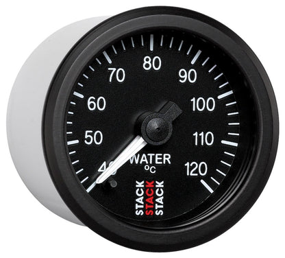 Autometer Stack 52mm 40-120 Deg C 1/8in NPTF Male Pro Stepper Motor Water Temp Gauge - Black ST3307