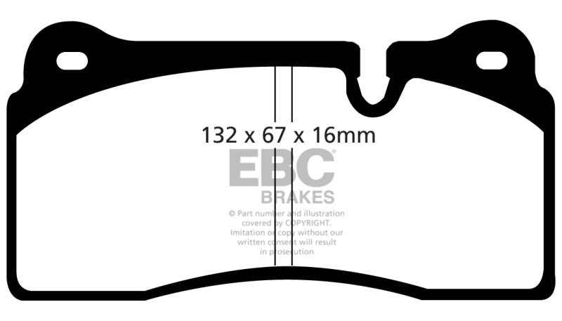 EBC 08-17 Audi R8 / 04-14 Lamborghini Gallardo Redstuff Rear Brake Pads - eliteracefab.com