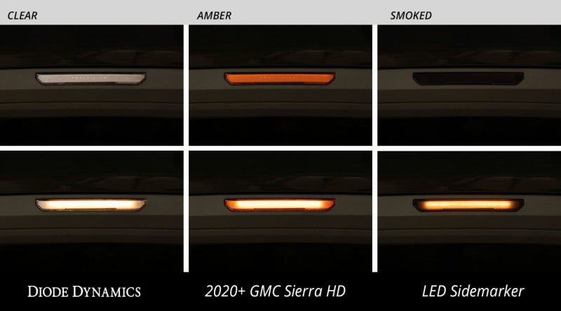 Diode Dynamics 20-21 Sierra 2500/3500 HD LED Sidemarkers Clear Set Diode Dynamics