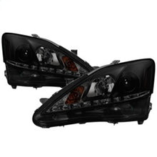 Load image into Gallery viewer, Spyder Lexus IS 250/350 2006-2010 Projector Headlights DRL Black Smoke PRO-YD-LIS06-DRL-BSM - eliteracefab.com