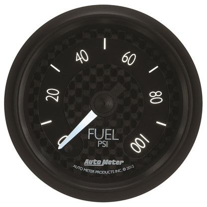 Autometer GT Series 52mm Full Sweep Electronic 0-100 PSI Fuel Pressure Gauge 8063