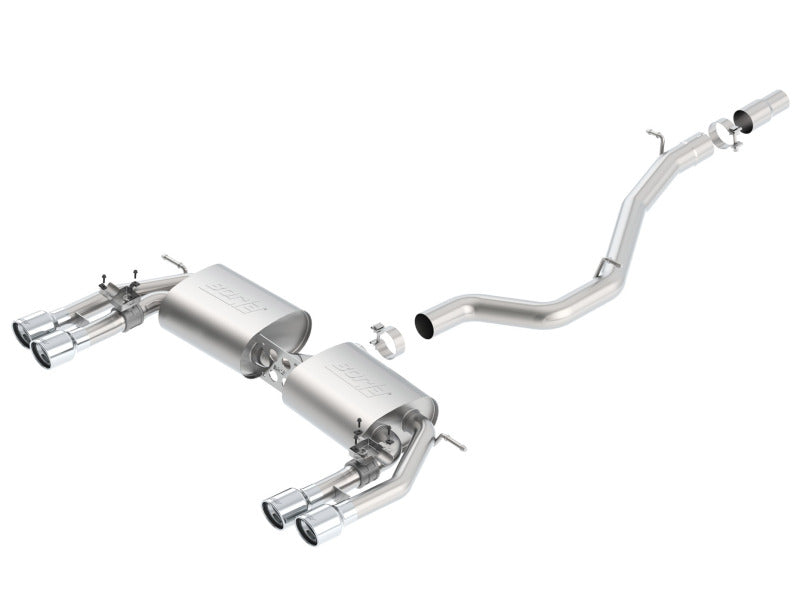 Borla 13-15 Audi S3 S-Type Dual Round Rolled Catback Exhaust - eliteracefab.com