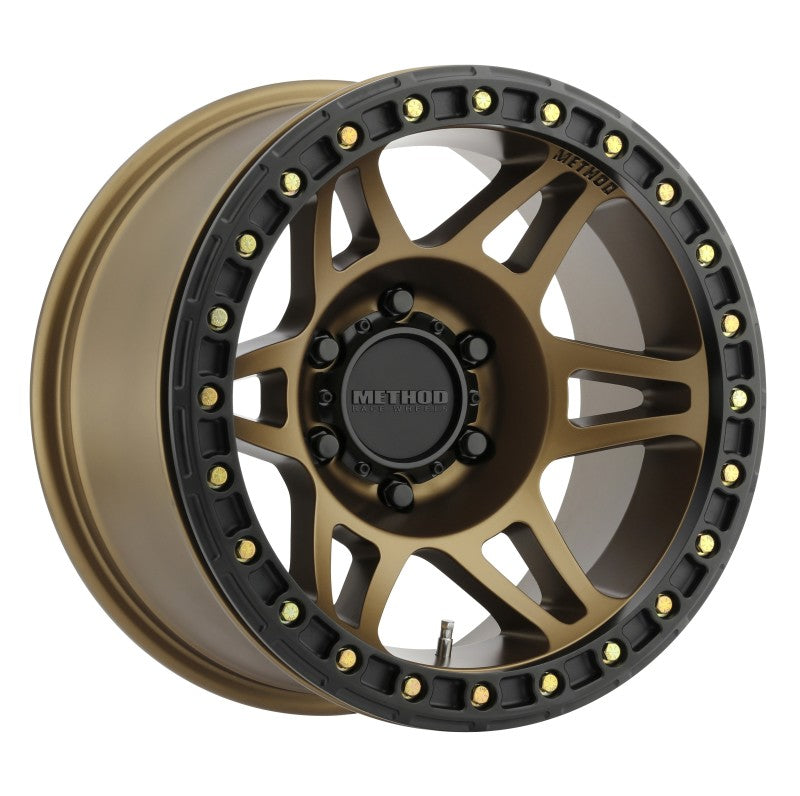 Method MR106 Beadlock 17x9 -44mm Offset 5x5 71.5mm CB Method Bronze w/BH-H24125 Wheel - eliteracefab.com