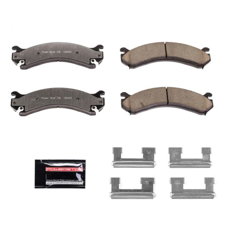 Power Stop 01-06 Chevrolet Silverado 3500 Rear Z36 Truck & Tow Brake Pads w/Hardware - eliteracefab.com