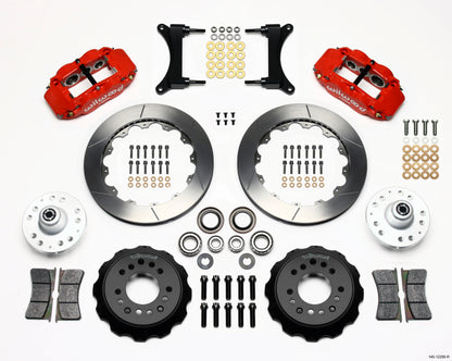 Wilwood Narrow Superlite 6R Front Hub Kit 12.88in Red 79-87 GM G Body Wilwood