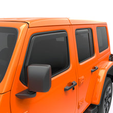 Load image into Gallery viewer, EGR 2018 Jeep Wrangler JL SlimLine In-Channel WindowVisors Set of 4 - Matte Black