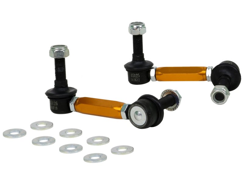 Whiteline Universal Sway Bar Link Assembly Heavy Duty Adjustable Steel Ball 115mm Size - eliteracefab.com