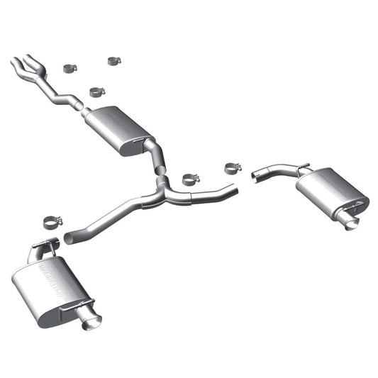 MagnaFlow 11-12 Dodge Charger V6 3.6L Dual Split Rear Exit Stainless Cat-Back Performance Exhaust Magnaflow