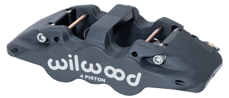 Wilwood Caliper-Aero4-R/H - Black Anodize 1.88/1.62in Pistons 1.25in Disc Wilwood