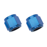 Russell Performance -6 AN Tube Nuts 3/8in dia. (Blue) (2 pcs.)