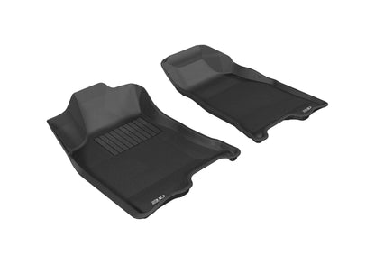 3D MAXpider 2004-2012 Chevrolet/GMC Colorado/Canyon Crew Cab Kagu 1st Row Floormat - Black 3D MAXpider