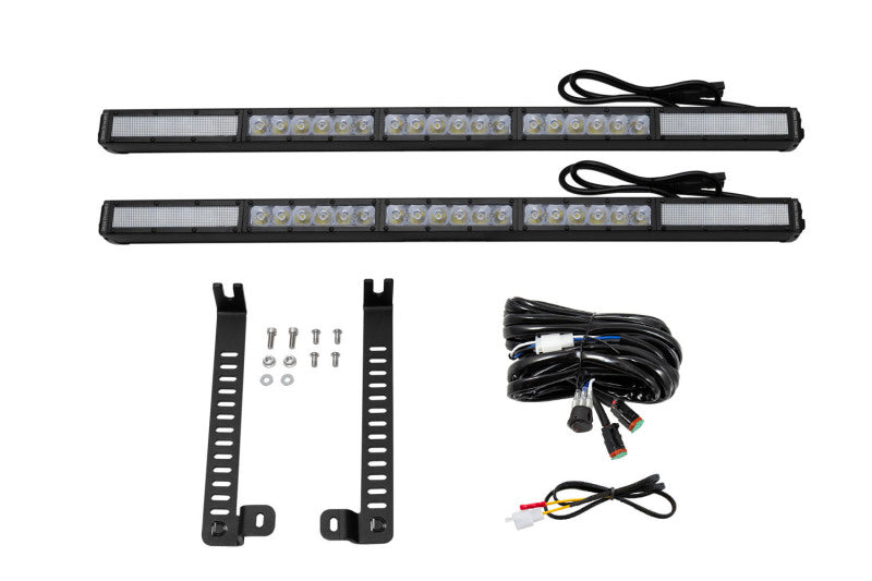 Diode Dynamics 14-19 Toyota 4Runner SS30 (Single) Stealth Lightbar Kit - White Driving