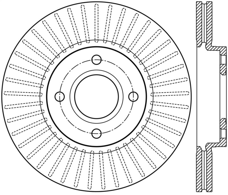 StopTech 2014 Ford Fiesta Left Front Disc Slotted Brake Rotor - eliteracefab.com