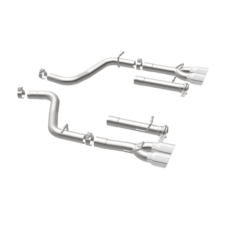 MagnaFlow Axle-Back, SS, 2.5in, Quad Split Rear 3.5in Tip 2015 Dodge Challenger R/T 5.7L Magnaflow
