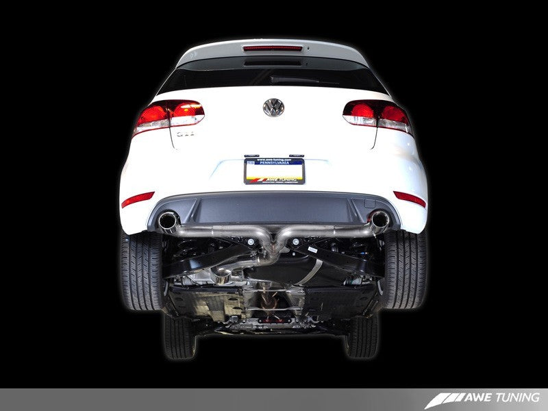 AWE Tuning Mk6 GTI Performance Catback - Chrome Silver Round Tips - eliteracefab.com