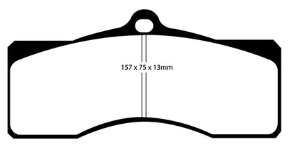 EBC 68-69 Chevrolet Camaro (1st Gen) 4.9 Redstuff Front Brake Pads - eliteracefab.com