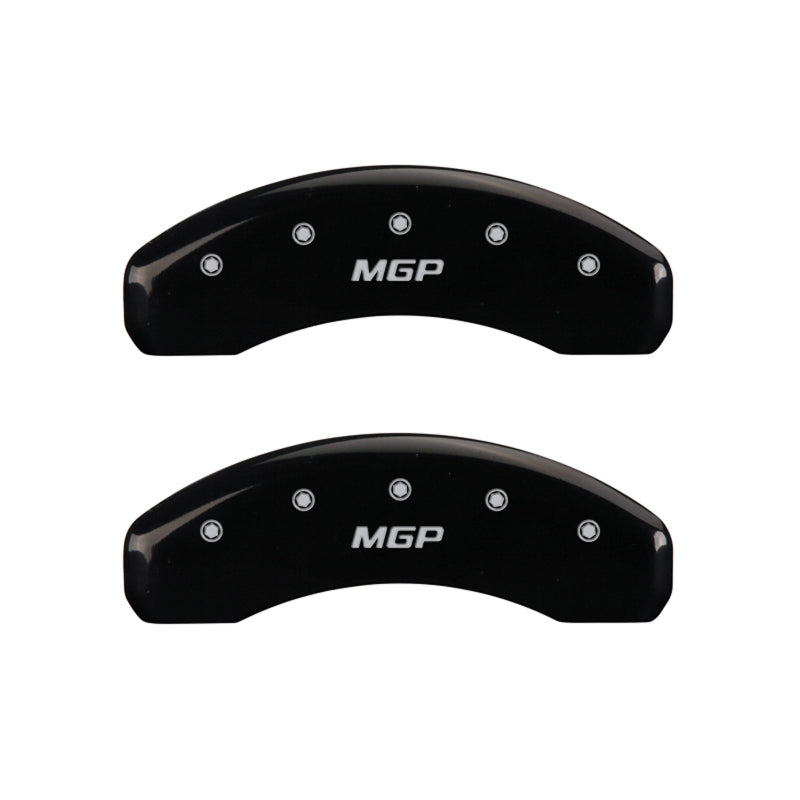 MGP 4 Caliper Covers Engraved Front & Rear MGP Black finish silver ch MGP