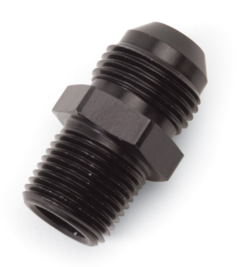 Russell Performance -8 AN to 3/8in NPT Straight Flare to Pipe (Black) - eliteracefab.com