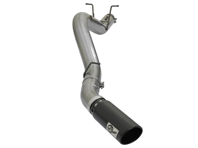 aFe LARGE BORE HD 4in 409-SS DPF-Back Exhaust w/Black Tip 2017 GM Duramax V8-6.6L (td) L5P - eliteracefab.com