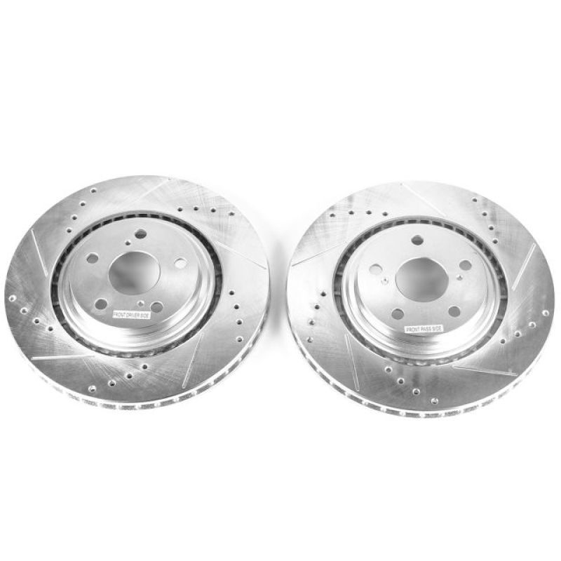 Power Stop 15-17 Lexus NX200t Front Evolution Drilled & Slotted Rotors - Pair PowerStop