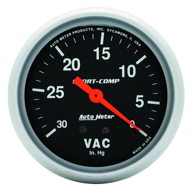 AutoMeter Gauge Vacuum 2-5/8in. 30Inhg Mechanical Sport-Comp 3484
