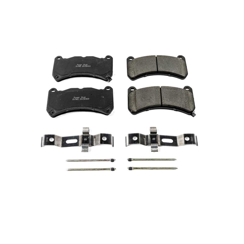 Power Stop 13-14 Ford Mustang Front Z17 Evolution Ceramic Brake Pads w/Hardware - eliteracefab.com