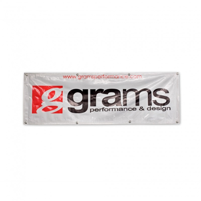 Grams Performance 60in x 20in Vinyl Shop Banner - Silver