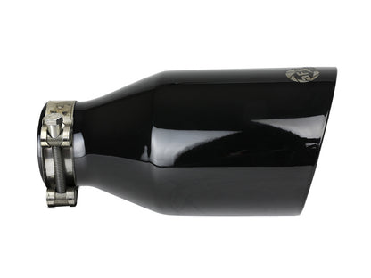 aFe MACH Force-Xp 409 SS Clamp-On Exhaust Tip 2.5in. Inlet / 4.5in. Outlet / 9in. L - Black aFe