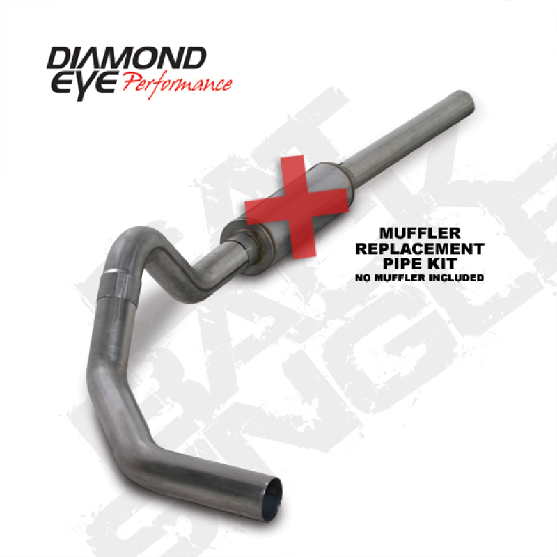 Diamond Eye KIT 4in CB MFLR RPLCMENT PIPE SGL SS: 2004.5-2007.5 DODGE CUMMINS 600 Diamond Eye Performance