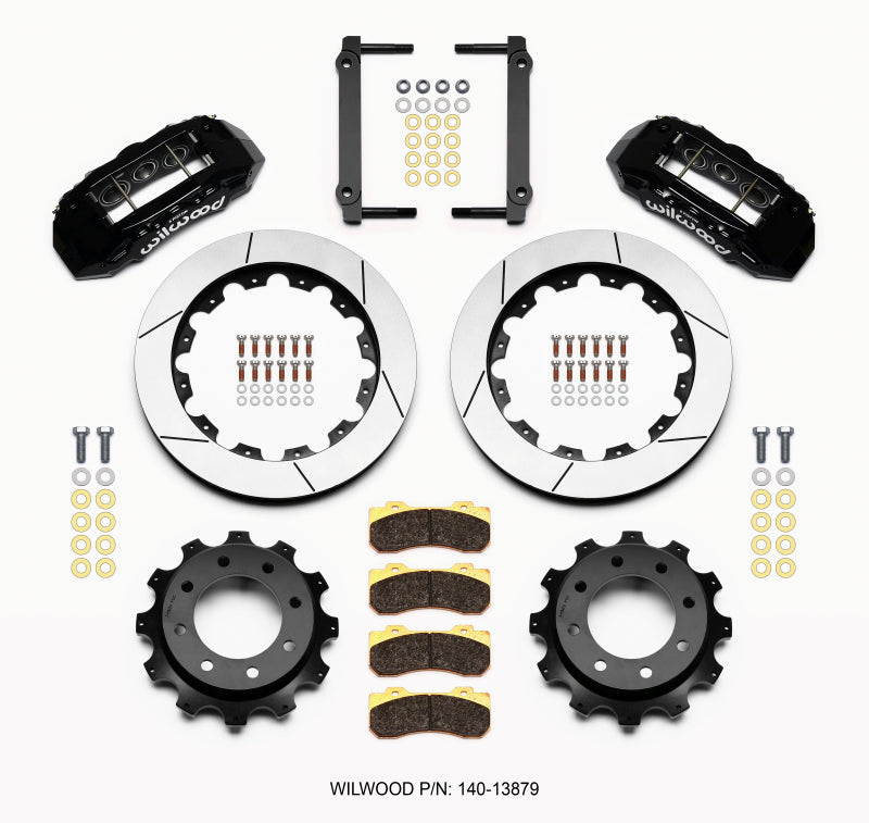 Wilwood TX6R Rear Kit 16.00in Black 1999-2010 GM Trk 2500 HD 4.84 Cntr Wilwood