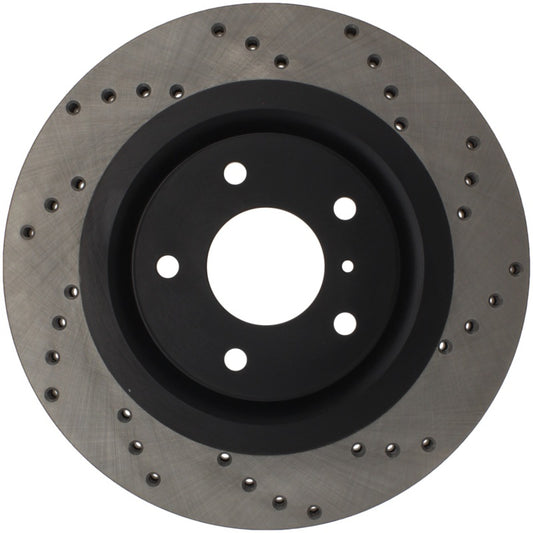 STOPTECH 08-09 INFINITI EX35 / 05-08 G35 / 09 G37 / 06-09 M35/M45 DRILLED RIGHT FRONT ROTOR, 128.42080R - eliteracefab.com